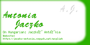 antonia jaczko business card